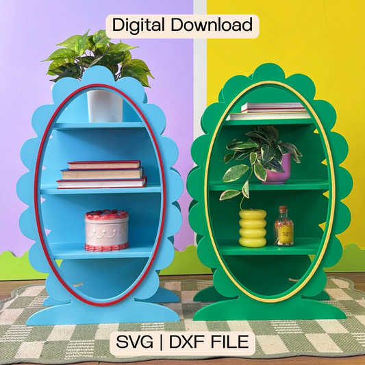 Oval Scalloped Display Shelf (Digital Download)