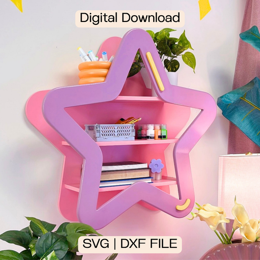 Y2K Star Wall Shelf (Digital Download)