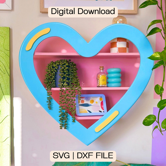Y2K Heart Wall Shelf (Digital Download)
