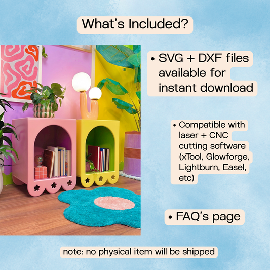 Daisy Arch Storage Side Table (Digital Download)