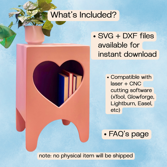 Heart Storage Side Table (Digital Download)