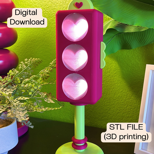 Heart Stoplight Table Lamp (Digital Download)